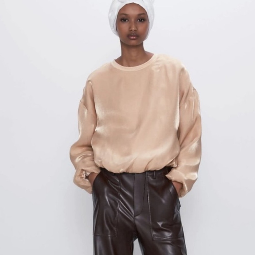 Zara Shimmery Gold Sweatshirt (only in the most fabulous sense)